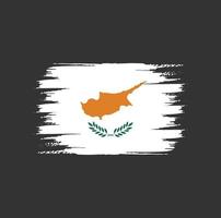 pinceau drapeau chypriote vecteur