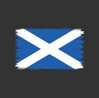 drapeau de l'ecosse avec vecteur de style pinceau