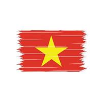 brosse drapeau vietnamien vecteur