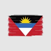 brosse drapeau antigua et barbuda vecteur
