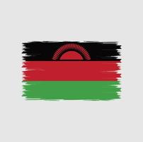 drapeau du malawi avec vecteur de style pinceau