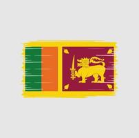 brosse drapeau du sri lanka vecteur