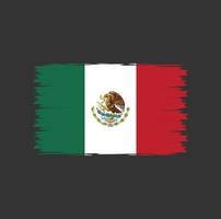 drapeau du mexique avec vecteur de style pinceau aquarelle