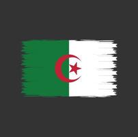 drapeau de l'algérie avec vecteur de style pinceau aquarelle