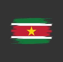 pinceau drapeau du suriname vecteur