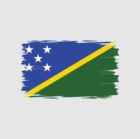 drapeau des îles salomon avec style pinceau aquarelle vecteur