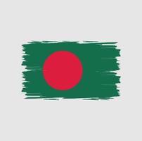 drapeau du bangladesh avec style pinceau aquarelle vecteur
