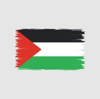 drapeau de la palestine avec vecteur de style pinceau aquarelle