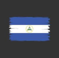 drapeau du nicaragua avec vecteur de style pinceau