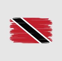 brosse drapeau trinité-et-tobago vecteur