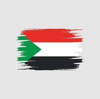 brosse drapeau du Soudan vecteur