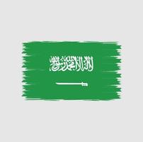 drapeau de l'arabie saoudite avec vecteur de style pinceau