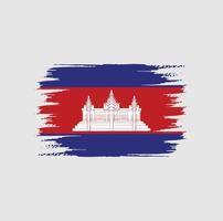 brosse drapeau cambodge vecteur