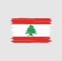 brosse drapeau liban vecteur