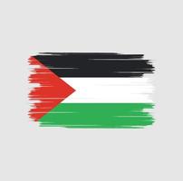 pinceau drapeau palestine vecteur