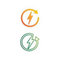 icône de la batterie et charge, indicateur de charge niveau de conception du logo vectoriel batterie puissance d'énergie en cours d'exécution faible statut batteries ensemble illustration du niveau de charge du logo