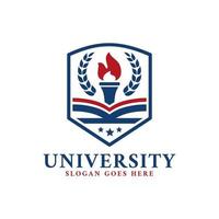 création de logo d'éducation pour l'université et l'école collégiale vecteur