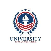 modèle de logo de l'éducation pour les emblèmes des écoles collégiales et universitaires vecteur