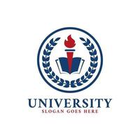 emblème du logo de l'éducation pour l'université, le collège, l'académie, le cours, les établissements d'enseignement, les organisations vecteur