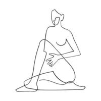 illustration de contour du corps de la femme vecteur