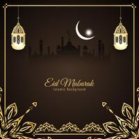 Abstrait Eid Mubarak design de fond islamique vecteur