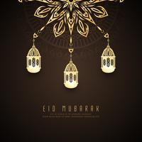 Abstrait Eid Mubarak design élégant vecteur