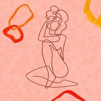 Illustration de contour du corps de la femme en forme de blob vecteur