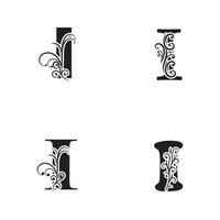 lettre i logo alphabet logo vector design