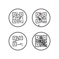 icône de code qr - illustrations d'éléments d'identification, signe vectoriel