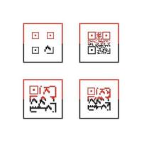 icône de code qr - illustrations d'éléments d'identification, signe vectoriel