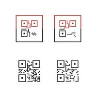 icône de code qr - illustrations d'éléments d'identification, signe vectoriel