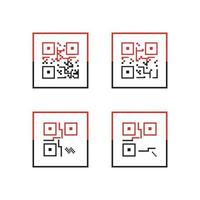 icône de code qr - illustrations d'éléments d'identification, signe vectoriel