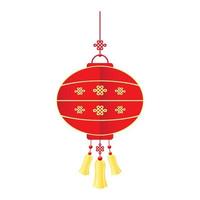 lanterne du nouvel an chinois avec du rouge et de l'or. illustration vectorielle vecteur