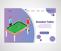 Concept d&#39;art isométrique de la table de billard vecteur