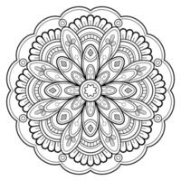 motif de mandala abstrait de vecteur. l'art sur le mur. livre de coloriage motif de dentelle le tatouage. conception pour une conception de chemise de peinture de papier peint et d'autocollant de tuile, ornement décoratif de cercle dans le style oriental ethnique vecteur