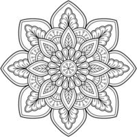 motif de mandala abstrait de vecteur. l'art sur le mur. livre de coloriage motif de dentelle le tatouage. conception pour une conception de chemise de peinture de papier peint et d'autocollant de tuile, ornement décoratif de cercle dans le style oriental ethnique vecteur