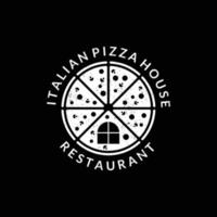 logo du restaurant de la pizzeria italienne vecteur