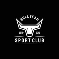 création de logo de club de sport taureau vecteur