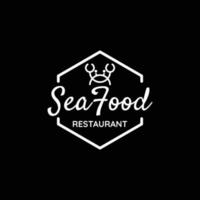 création de logo emblème crabe fruits de mer
