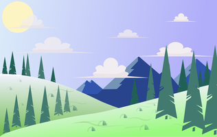 Illustration de paysage vectoriel