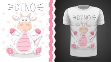 T-shirt drôle de dino - idée pour imprimer vecteur