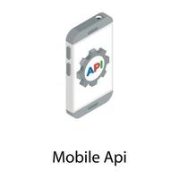 concepts d'API mobiles vecteur