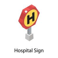 concepts de signe d'hôpital vecteur