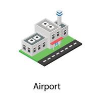 concepts d'aéroport à la mode vecteur