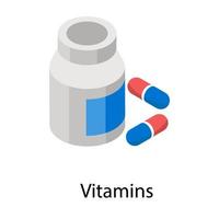 concepts de vitamines à la mode vecteur