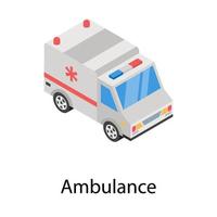 concepts d'ambulance à la mode vecteur