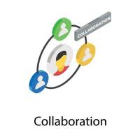 concepts de collaboration à la mode vecteur