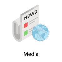 notions de médias d'information vecteur