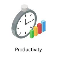 concepts de productivité à la mode vecteur