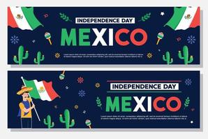 illustration de la fête de l'indépendance mexicaine, affiche du 16 septembre pour le fond. vive le mexique vecteur